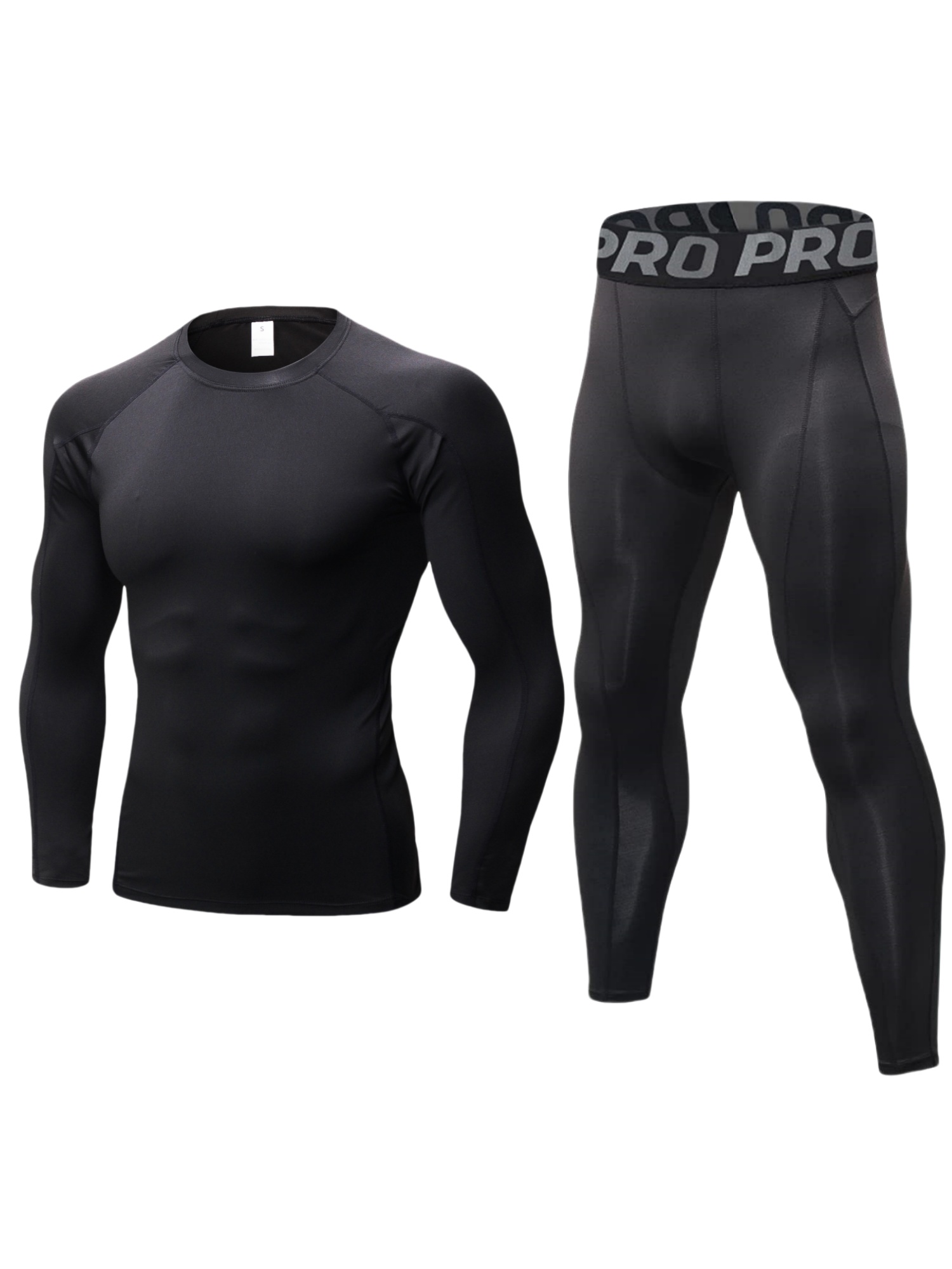 Winter Clothing Layers - Mens Workout Compression Set Pants and