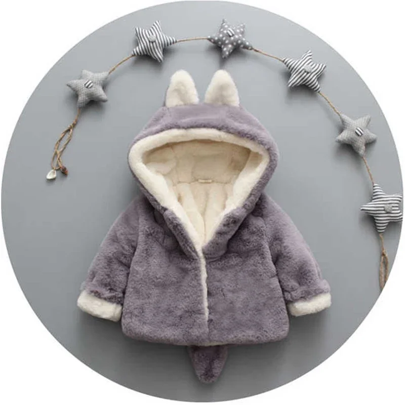 Cute Cat Ears Plush Baby Jacke - đánh giá và giá Winter Clothing Baby